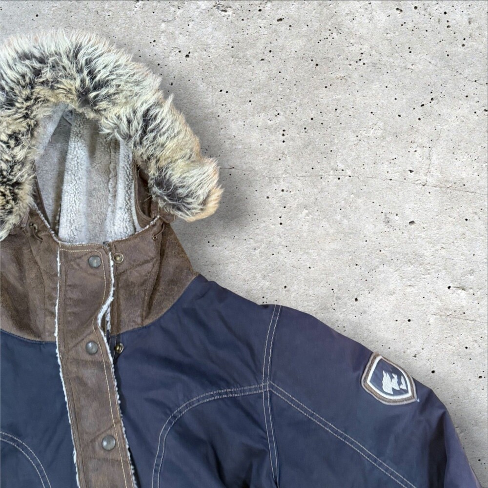 KUHL Arktik Projekt 2067 Womens Medium Faux Fur Hood Sherpa Lined Jacket Coat - Picture 3 of 8